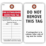 FIRE EXTINGUISHER INSPECTION RECORD Tags, 2 Sided, 5.75