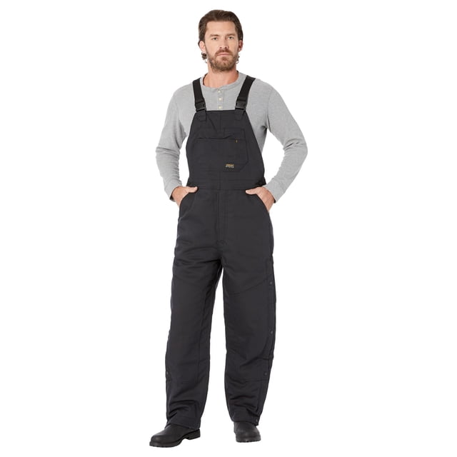 Mono con peto ARIAT Rebar Duracanvas con aislamiento elástico para hombre, negro
