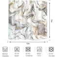 thumbnail image 3 of Abstract Art Marble Shower Curtain Striped Ink Texture Luxurious Stripes Graphic Black White Modern Geometric Herringbone Waterproof Polyester Fabric 72 x 72 Inch 12 Plastic Hooks, 3 of 4