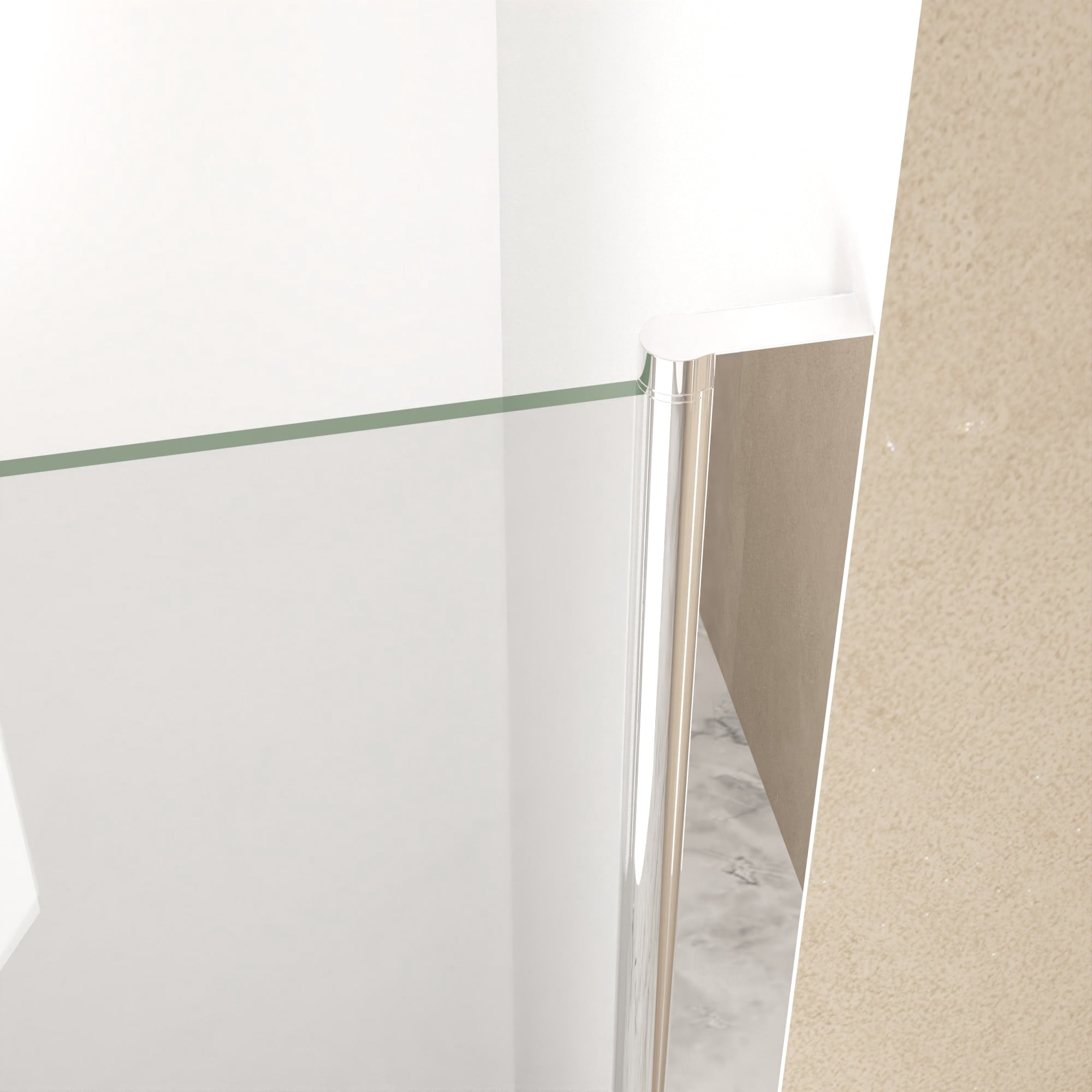 30"W x 72" Pivot Shower Door,Half Frame Shower Door,1/4" Transparent Glass,Brushed Nickel Aluminum Frame