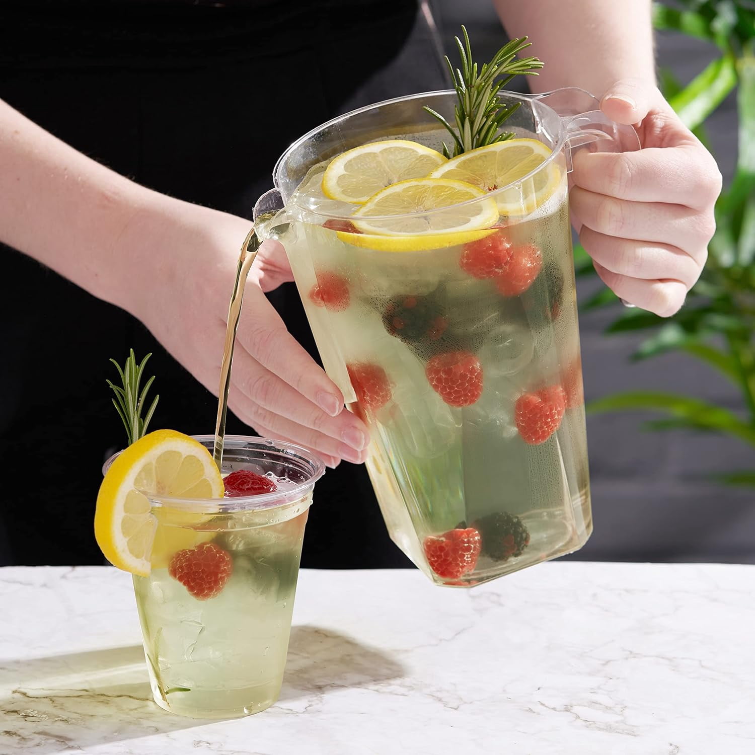 Matana 52 oz Acrylic Plastic with Handle BPA-Free Pitchers