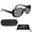 Black w/ Hard Case, variant on proSPORT Women Polarized Bifocal Reading Fashion Oversized Sunglasses