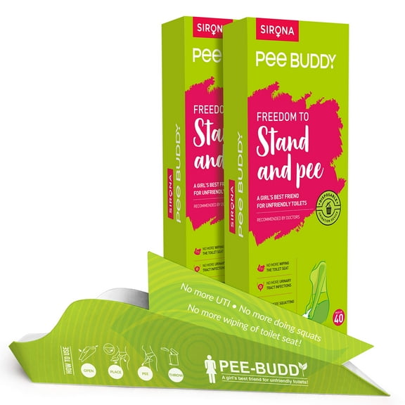 PeeBuddy Disposable Female Urination Device - 80 Funnels