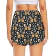 thumbnail image 4 of Uemuo Flower Butterfly Pattern Women's Athletic Shorts High Waisted Running Shorts with Liner Pockets Gym Elastic Workout Shorts-Medium, 4 of 9