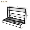 thumbnail image 4 of Twin Size Murphy Bed, Foldable Murphy Bed Chest with Open Shelves, Space-Saving Wall Bed Cabinet for Bedroom, Guest Room, Off White, 4 of 9