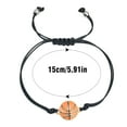 thumbnail image 2 of SIfdSeng Handmade Adjustable Wax String Woven Non Tarnish Tennis Bracelet Basketball Baseball Rugby Ball Charm Sports Bead Bracelet Basketball Wax Rope Bracelet Men's Hand Rope Butterfly Bracelet, 2 of 7