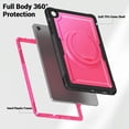 thumbnail image 3 of XYX Case for Samsung Galaxy Tab A11+ Plus 11 Inch 2025/A9+ Plus 2023 with Rotating Stand, Shoulder Strap, 2in1 Shockproof Cover, Rose, 3 of 7