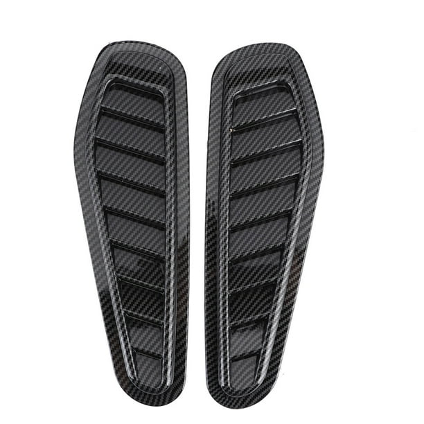 Cubierta decorativa de entrada de flujo de aire del coche Bling Bling 2 uds Estilo de fibra de carbono Universal