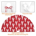 thumbnail image 4 of KLL 48" Christmas Tree Skirt Cartoon Lobster Xmas Tree Skirts Mat for New Year Xmas Holiday Party Indoor Outdoor Home Decoration, 4 of 7