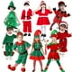 thumbnail image 2 of Kids Baby Girls Santa Clause Christmas Tree Costume Dress Set Green Elf Outfits Children Xmas Cosplay Carnival Festival Clothes, 2 of 4