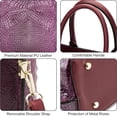thumbnail image 3 of Women Fashion Purses and Handbags Crocodile Pattern One Shoulder Crossbody Tote Bags Top Handle Satchel for Women, 3 of 7