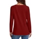 thumbnail image 5 of Camiseta blanca para mujer,Camiseta de manga larga a rayas para mujer, corte holgado e informal, cuello redondo, mezcla de poliéster, talla S, sopatenor, 5 of 9