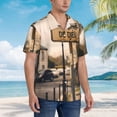 thumbnail image 2 of Lsque Rustic French Signpost pattern Hawaiian Shirt for Men, Unisex Summer Beach Casual Short Sleeve Button Down Shirts-X-Large, 2 of 9