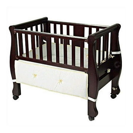 Arm's Reach Co-Sleeper Sleigh Bed in Espresso