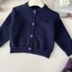 thumbnail image 2 of 2-7Y Children's Sweater Love Button Cardigan Girls Sweater Knitted Coat Girls Clothing Kid's Outfit Optional Plaid Skirt, 2 of 6
