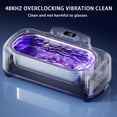 thumbnail image 2 of Ultrasonic Retainer Cleaner 48kHz 420ml with Purple Lamp Care, Mirror & 3 Modes for Dentures, Night Guards, Mouthguards, Toothbrush Heads, Eyeglasses & Jewelry, 2 of 7
