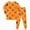 Y005-Orange, variant on Zuwimk Toddler Girl Boys Pajamas Kids Halloween Graphic 2 Piece Cute Graphic Pjs Fall Winter Sleepwear Clothes Sets,Y005-Gold
