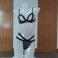 thumbnail image 2 of Lencería sexy para mujer, con lazo, de tres puntos, estilo europeo y americano, 2 of 5