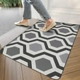 thumbnail image 3 of 30x17 Inch Indoor Door Mat Non-Slip & Absorbent Defends Against Dirt Stylish Geometry Grey Design Washable, 3 of 6