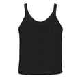 thumbnail image 6 of Womens Tank Tops Summer Sleeveless U Neck Ribbed Knit Basic Slim Going out Cami Tee Shirts,Black,Size L, 6 of 6