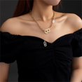 thumbnail image 2 of Guodhu Letters B Necklace Women Fashion Hiphop Gold Pendant Necklace Choker Thick Chain, 2 of 5