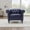 1 Seater-Blue, variant on Chesterfield 3 Seaters Faux Leather Sofa, Upholstered Button Tufted Couch with Nailhead Trim Square Arms Removable Cushions and Solid Wood Legs, for Living Room Office Apartment