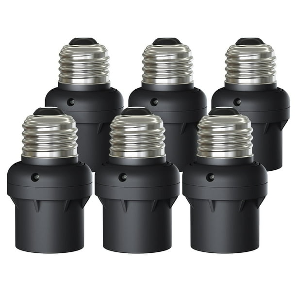 Enchufe para sensor de luz DEWENWILS Dusk to Dawn E26 E27, paquete de 6
