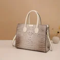 thumbnail image 3 of 3 Piece Crocodile Print Tote Set - Large Capacity, Women's Fashion Tote, Shoulder Bag and Purse, 3 of 7