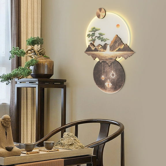 Wall Art Decor, Wall Sculpture, Modern Wall Art Decorations LED Lamp for Indoor