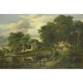 thumbnail image 2 of Julien Joseph Ducorron 14x11 Gold Ornate Wood Frame and Double Matted Museum Art Print Titled - Landscape (1800 - 1837), 2 of 4