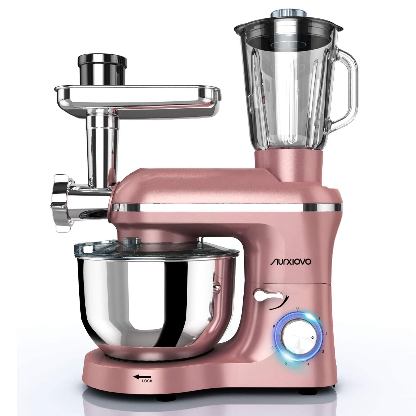 Nurxiovo 3 in 1 Home Mixer, 850W kitchen Stand Mixer with 6 Speed and