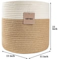 thumbnail image 4 of Storage Cubes Baskets Bins Organizer 11x11x11'' Fit 12x12''cube Storage Organizer Bookcases Shelves,durable Woven Cotton Storage Basket For Organizing, 4 of 5