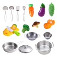 thumbnail image 2 of Mini juguetes de cocina, juguetes de cocina de simulación, utensilios de cocina, olla, sartén, verduras, de , comida, utensilios en miniat - 18pcs 18 piezas Hugo Juguetes de cocina para cocinar, 2 of 10