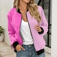 thumbnail image 2 of Unir Loose Fit Zip Up Track Jacket for Women, Color Block Long Sleeve, Casual Everyday Sporty Outerwear, 1 Piece, XS-6XL, Plus Size Friendly, 2 of 5