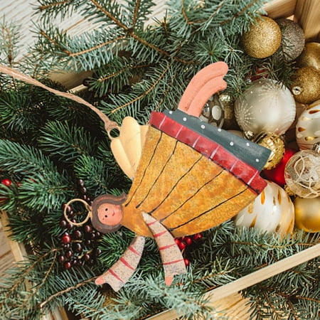 

Younar 4 PCS Christmas Angel Pendant Metal Angel Pendant Christmas Angle Pendant Ornament Toy for Christmas Trees Walls Doors Windows Gardens
