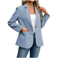 thumbnail image 5 of Byworldtasic Jackets for Women Women's Blazer Business Casual Lightweight Suit Long Sleeve Slim Fit Work Office Jacket with Pockets, 5 of 7