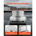 thumbnail image 3 of VEVOR Roof Exhaust Fan, Attic Vent Fan with High-Power Motor, 24.8inch Fan Base Heavy-Duty Aluminum Alloy, Speed Control Adjustable Airflow 1500/2600CFM, Compact for Garage,Kitchen,Bathroom,Silver, 3 of 9