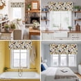 thumbnail image 5 of Vintage Rooster Valance Curtain Farmhouse Sunflower Window Valances Rod Pocket Short Curtains Window Treatments for Kitchen Bedroom Bathroom Laundry 56" x 16", 5 of 9