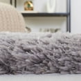 thumbnail image 5 of SAFAVIEH Arctic Giselle Solid Polyester Shag Area Rug, Grey, 5' x 5' Square, 5 of 9