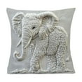 thumbnail image 2 of Christmas Cute Animals Pillow Covers 18x18 Elephant 2.5D Decorative Pillows Case Short Plush indoor for Couch Sofa Room Home Decor, 2 of 6