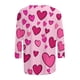 thumbnail image 5 of RKSTN Valentines 3/4 Sleeve Tops for Women Oversized Crewneck Valentine's Day Graphic Printed Short Sleeve T Shirt Womens Casual Round Neck Loose Comfy Loves Heart Print Three Quarter Sleeve Shirts, 5 of 6