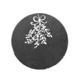 thumbnail image 1 of Jay Imports Merry and Bright Mistletoe Round Slate Trivet, 1 of 1