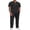 Black, variant on COOFANDY Men' 2 Pieces Outfits Casual Quarter Zip Polo Shirt and Jogging Pants Summer Tracksuits Set