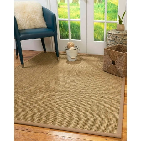 Autumn Wheat Rug Natural Area Rugs 100%, Natural Fiber Handmade Hamptons, Natural Seagrass Rug, Wheat Border - 2' x 3' ()