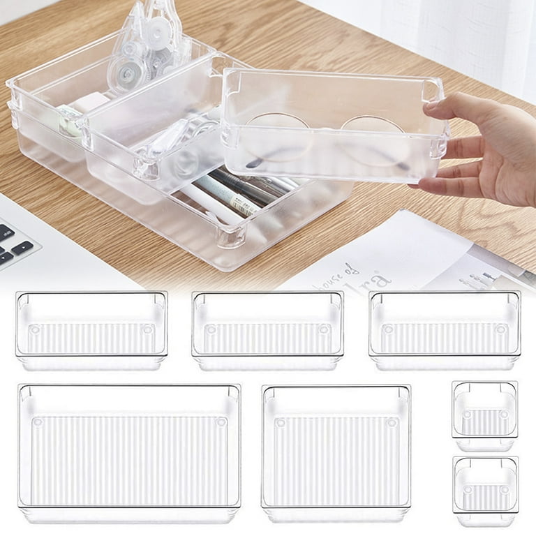Transparent Stackable Drawer Storage Nordic Desktop Box Cabinet