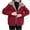 Red, variant on Hvyesh Women's Winter Casual Coat Trendy Lapel Sherpa-Lind Jackets Plus Size Button Down Puffer Jacket Long Sleeve Padded Outerwear Coats