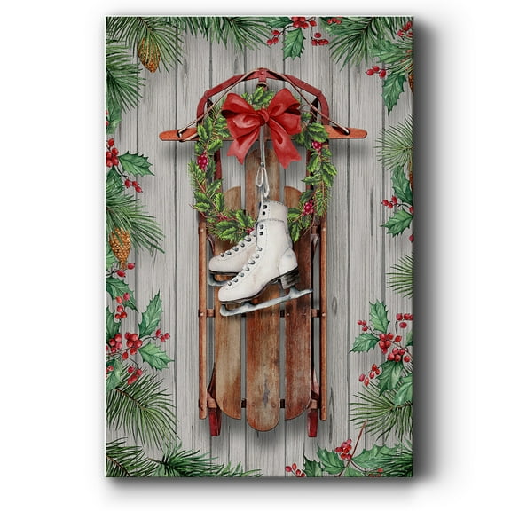Sled and Skates- Gallery Wrapped Canvas