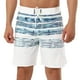 thumbnail image 1 of INSPIRE CHIC Pantalones cortos de plaa rayas pahombre Pantalones cortos de surf con cordón de natación en bloque de color Blanco azul 30, 1 of 6