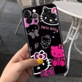 thumbnail image 1 of Funda de teléfono para iPhone 14, 13, 12, 11 pro max, 8, 7, 6, 6S Plus, XS, Max, XR, X, carcasa trasera de parachoques, bonita y fresca, Gato de Hello Kitty Fivean LED, 1 of 2