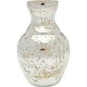 Luna Bazaar Vintage Mercury Glass Vase (5.5-Inch, Evelyn Classic Design, Silver) - Decorative Flower Vase - For Home Decor, Party Decorations, and Wedding Centerpieces